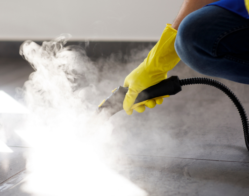 Professional VOC-free mold treatment and steam grout cleaning in Chino Hills, CA by Mobile Carpet and Floor Cleaning.